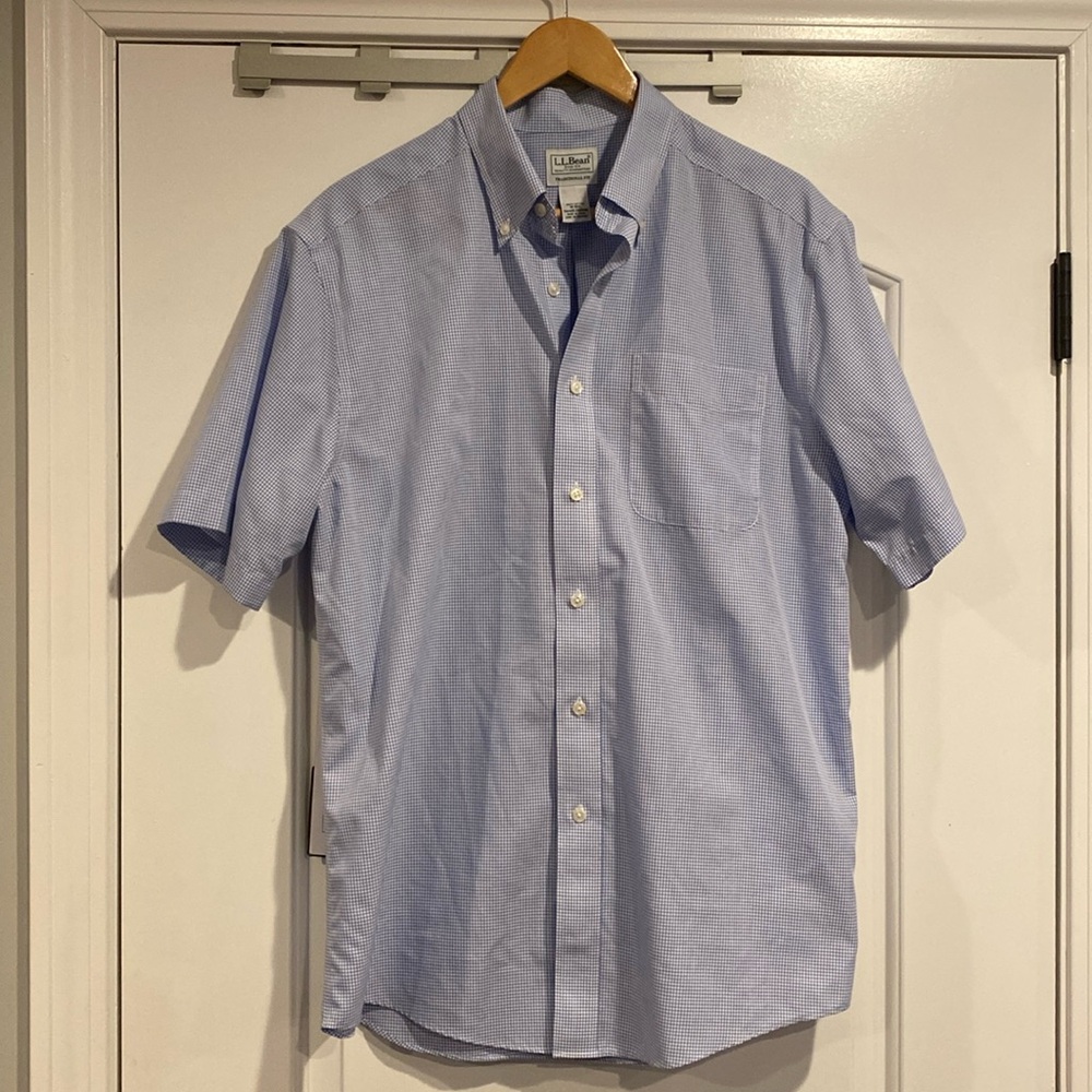 Men's Wrinkle-Free Sport Shirt, Traditional Fit Short-Sleeve